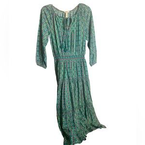 Matilda Jane Green Floral Tiered Maxi Dress
